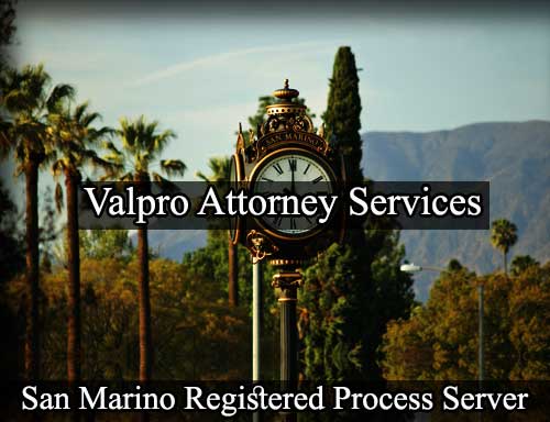 Registered Process Server San Marino California