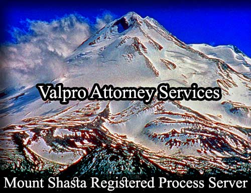 Mount Shasta Registered Process Server California
