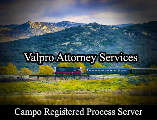 Registered Process Server Campo California