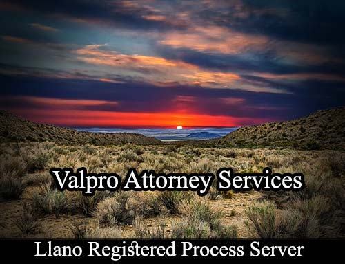 Registered Process Server Llano California